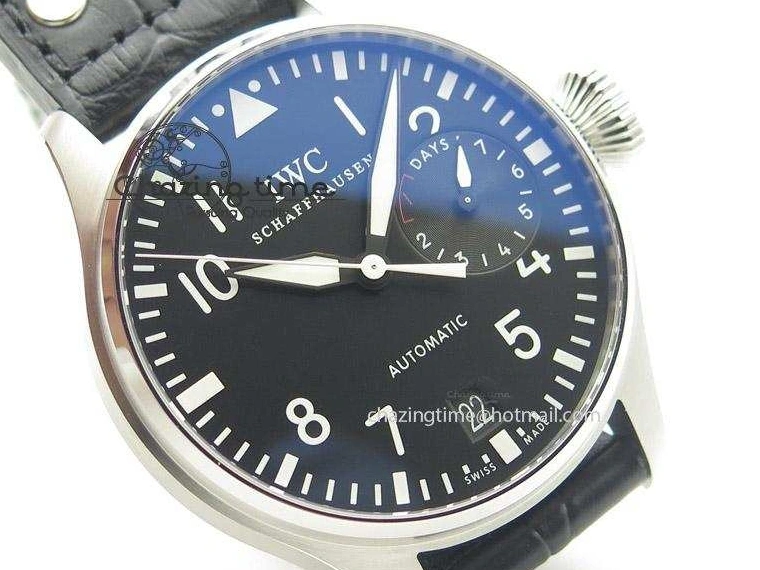 MIROTIME 1225 Timeless Big Pilot Real PR IW500901 ZF 1:1 Best Edition On Black Leather Strap A 7340